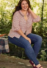 Plus Size edgely™ High Rise Waist Detail Skinny Jean, C258, small