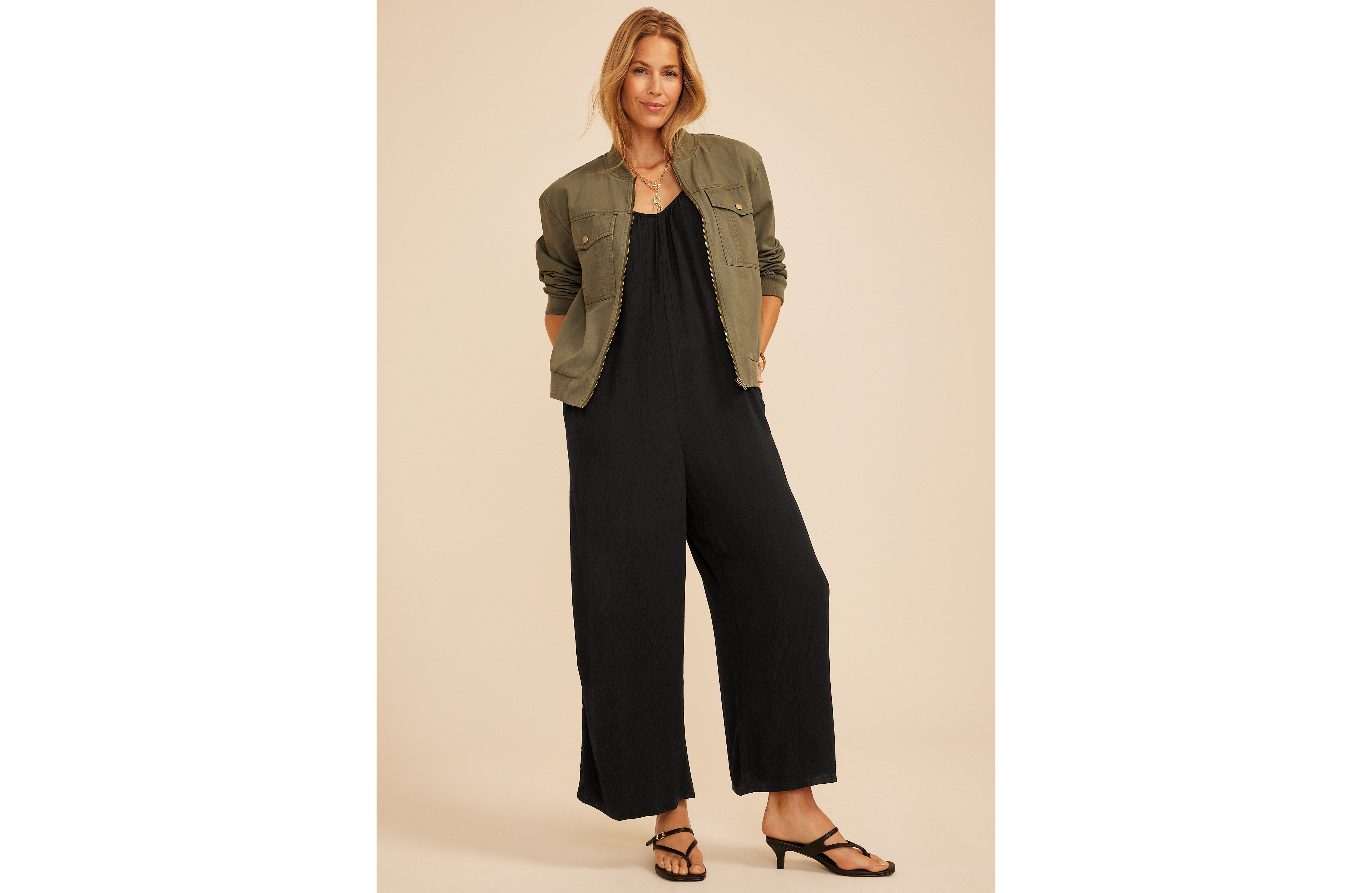 Bare Scoop Neck Wide Leg Jumpsuit