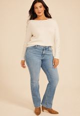 Plus Size Everflex&trade; Light Mid Rise Slim Boot Jean, C2806, small