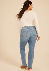 Plus Size Everflex&trade; Light Mid Rise Slim Boot Jean, C2806, small