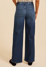 edgely™ High Rise Adjustable Waist Wide Leg Jean, C258, small