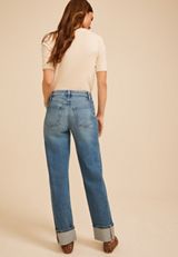 edgely™ High Rise Tinted Cuff Hem Relaxed Straight Jean, C3337, small