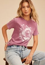 Reading Racoon Standard Fit Graphic Tee, C830, small