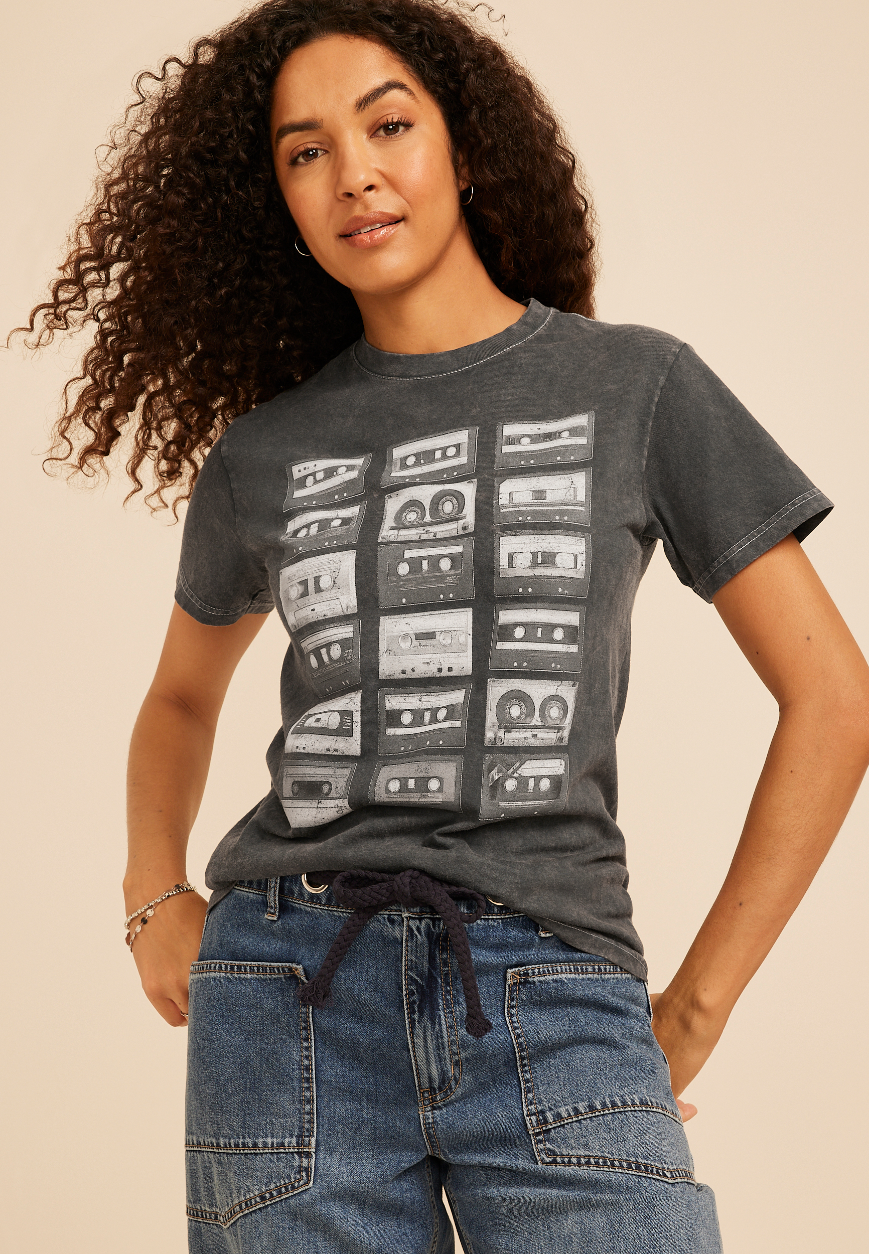 Cassette Tape Standard Fit Graphic Tee, C106, large