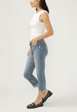 Silver Jeans Co.&reg; Elyse Curvy Mid Rise Rolled Hem Capri, C2806, small