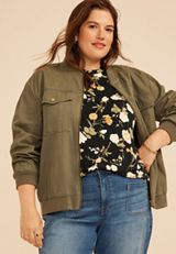 Plus Size 24/7 Kennedy Floral Crew Neck Tee, C1756, small
