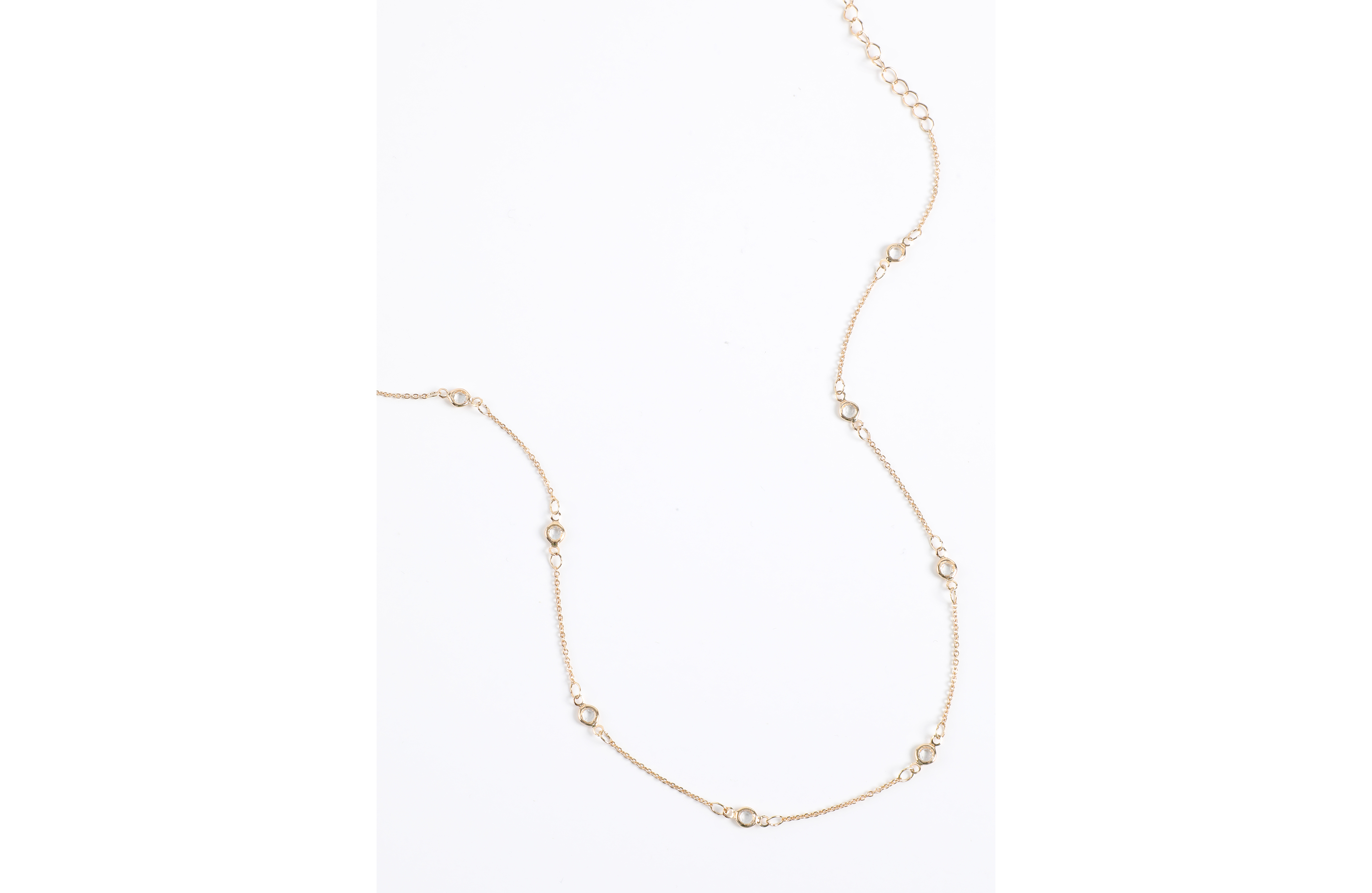 Everyday Layers Gold Clear Stone Necklace