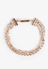 Rose Gold Multi Chain Magnet Clasp Bracelet, C7386, small