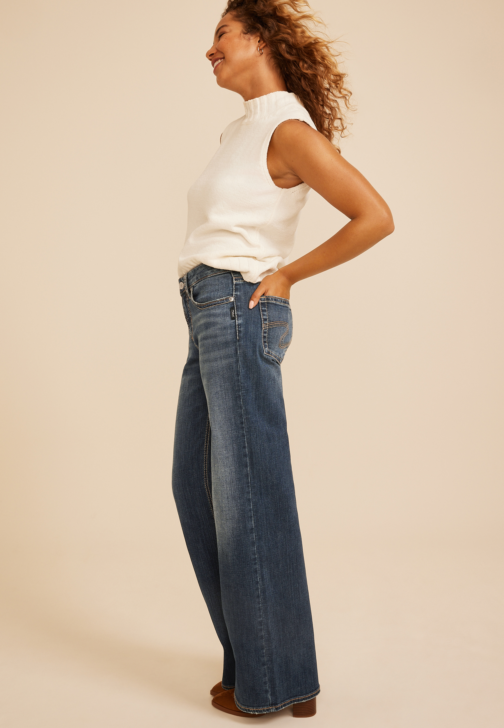 Silver Jeans Co.® Suki Curvy Mid Rise Wide Leg Jean, C258, large