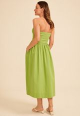 Band Of The Free Textured Smocked Strapless Midi Dress, C708, small