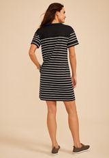 24/7 Striped French Terry Mini Dress, C1756, small