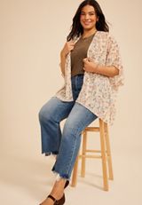 Floral Sheer Kimono, C5487, small