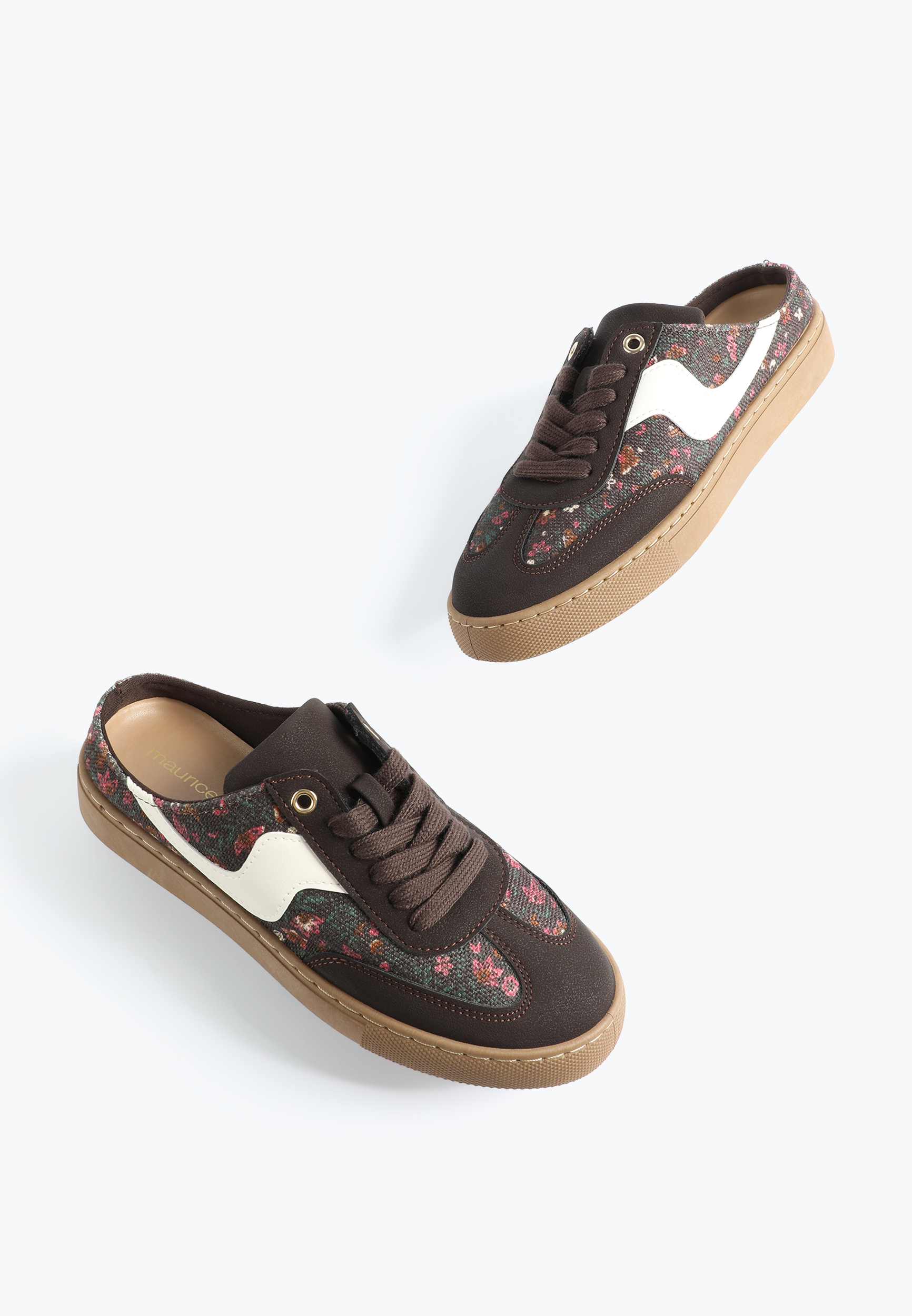 SuperCush Floral Lace Up Sneaker Mule, C1537, large