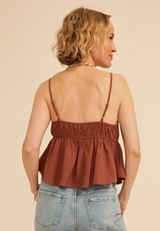 Band Of The Free Peplum Cami Tank Top, C506, small