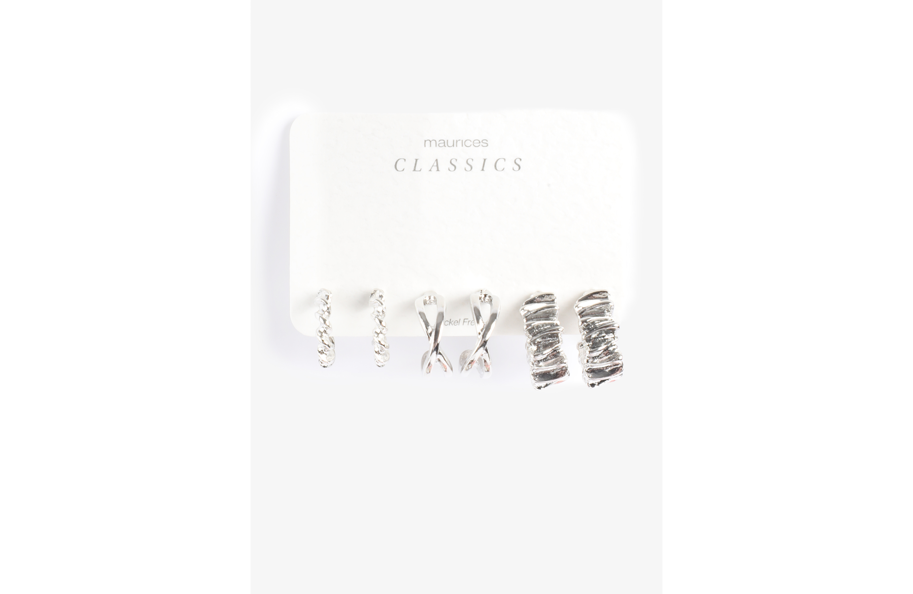 Silver Multi Hoop Earring Set