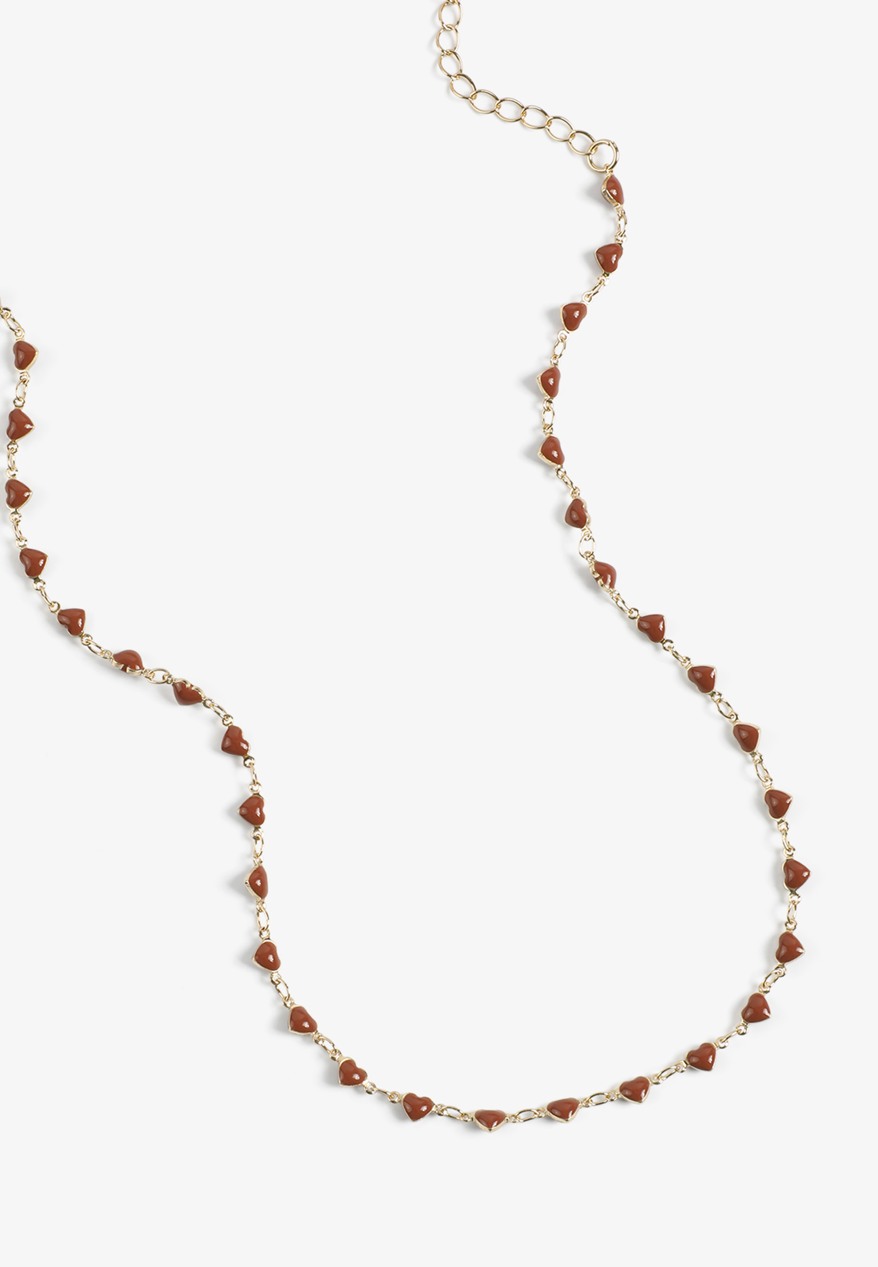 Everyday Layers Brown Heart Chain Necklace