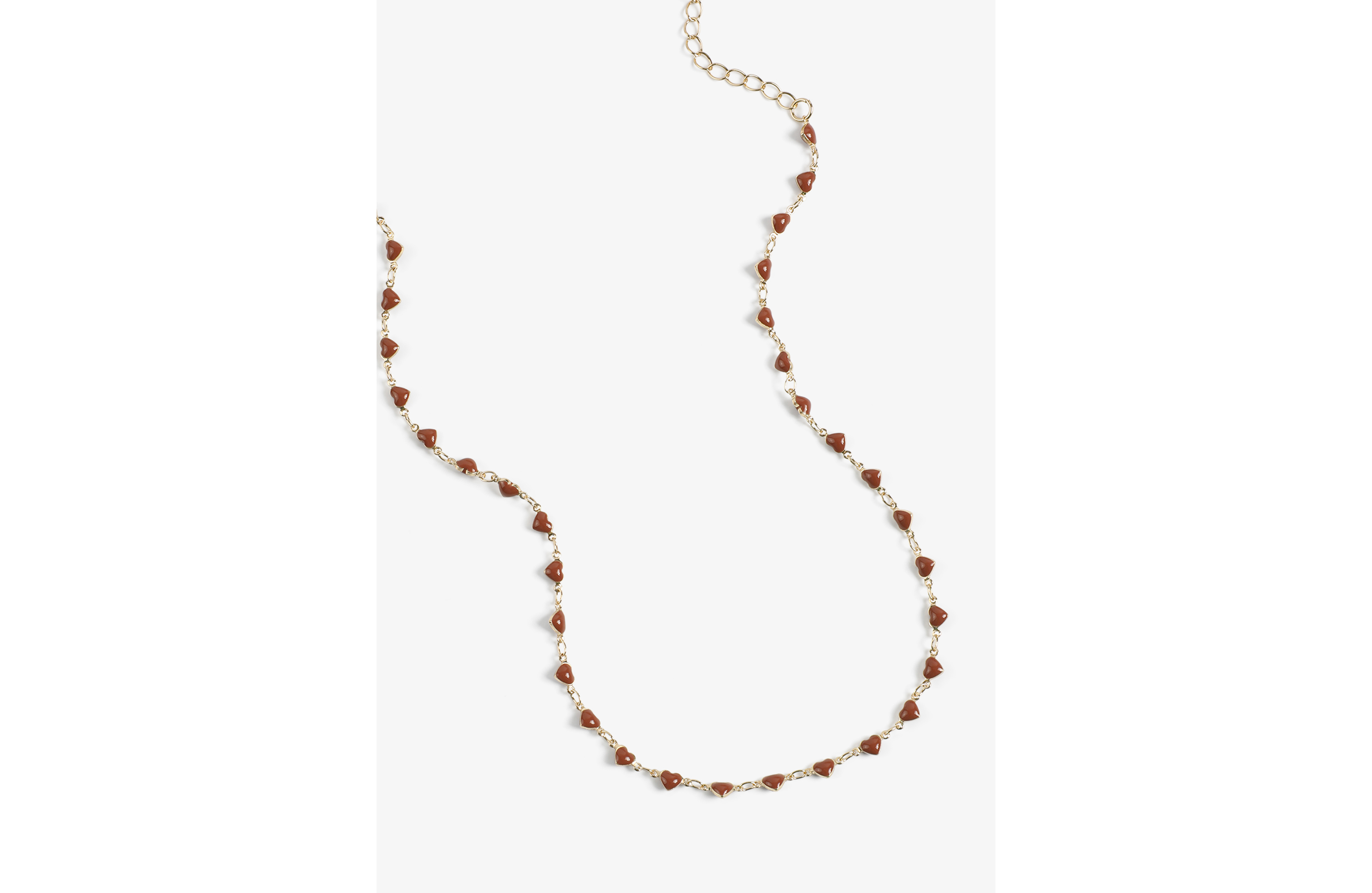 Everyday Layers Brown Heart Chain Necklace