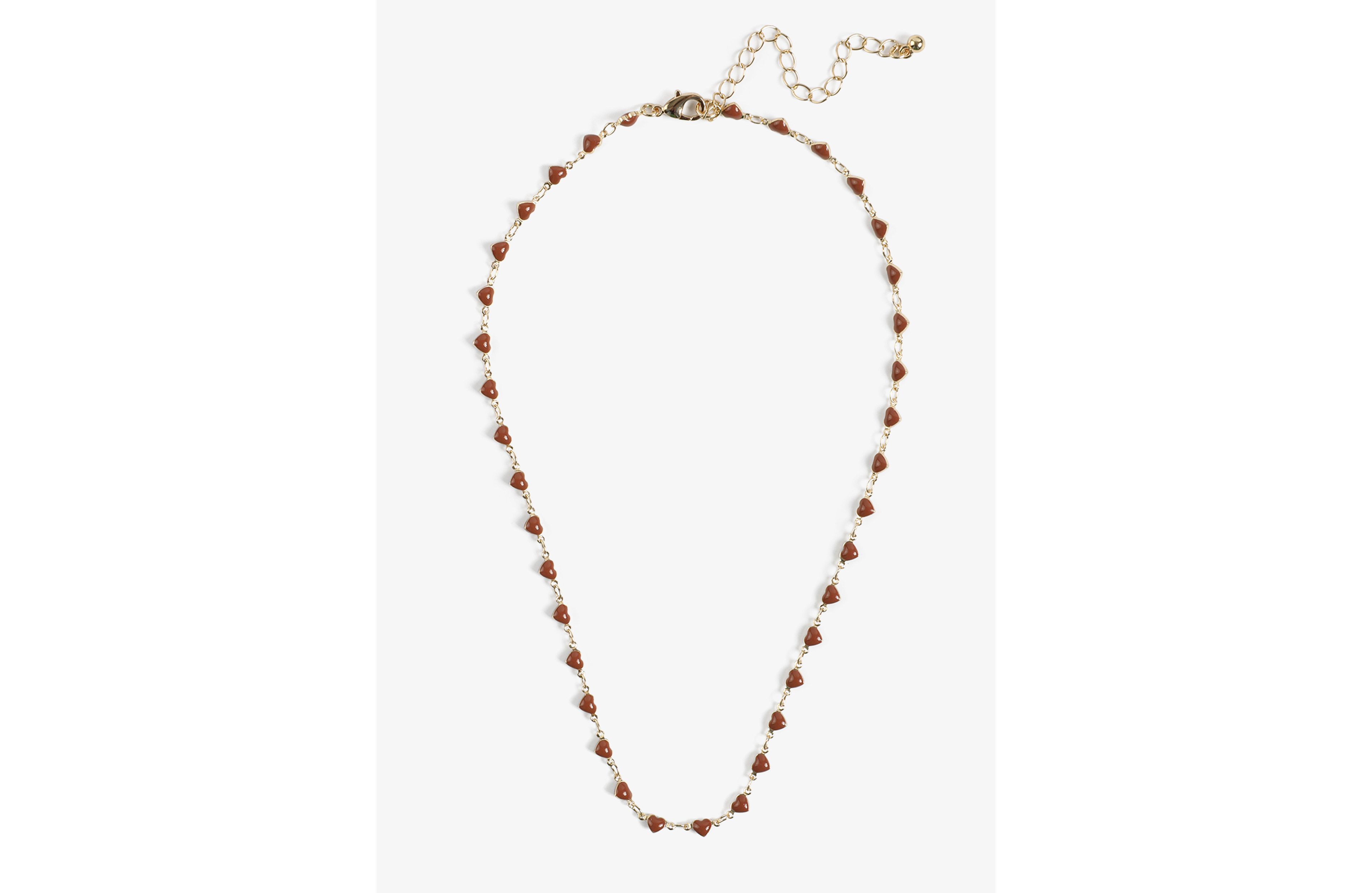 Everyday Layers Brown Heart Chain Necklace