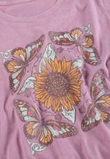 Sunflower Butterfly Classic Fit Graphic Tee, C169, small