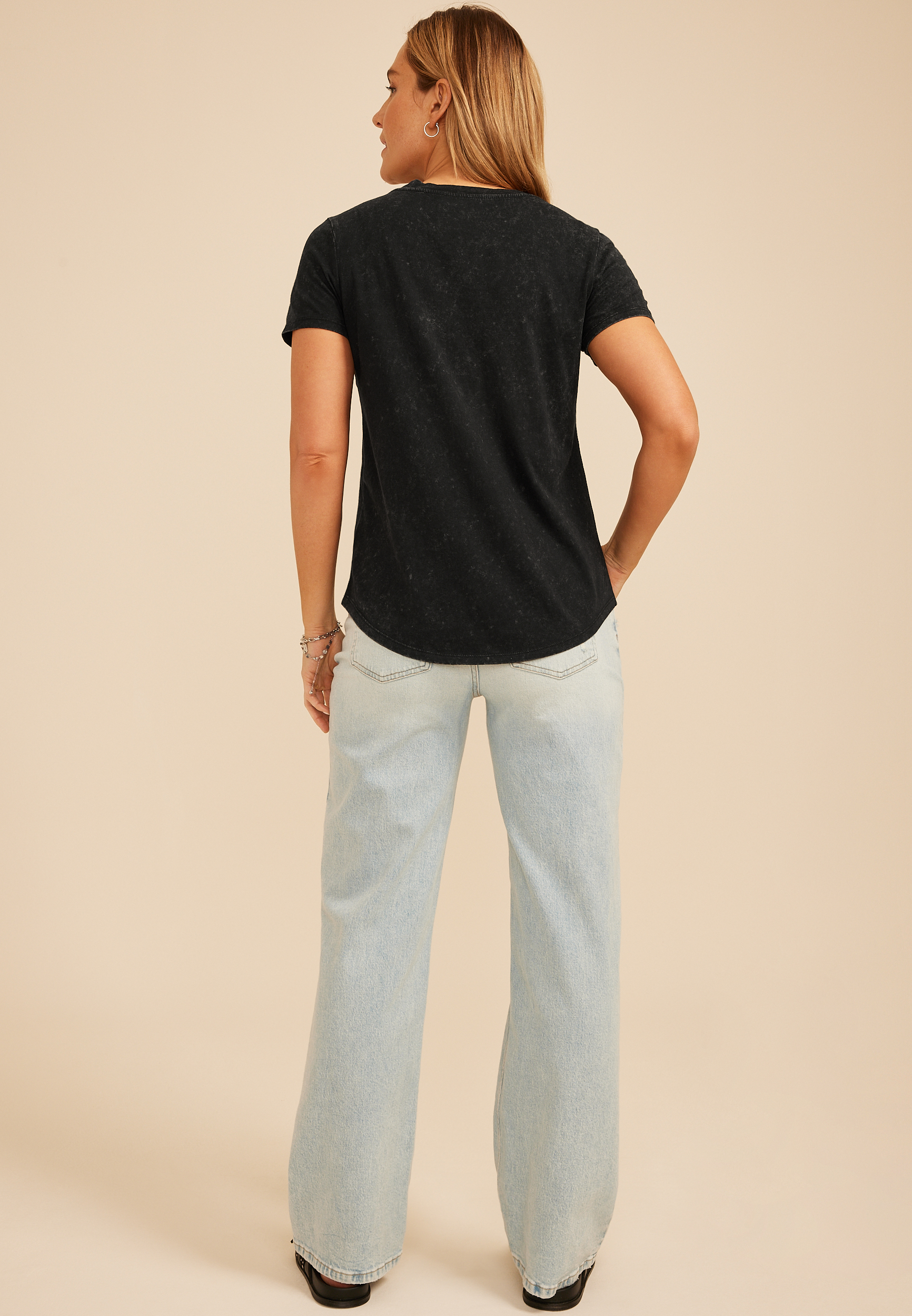 Sun Celestial Studded Classic Fit Graphic Tee, C106, large