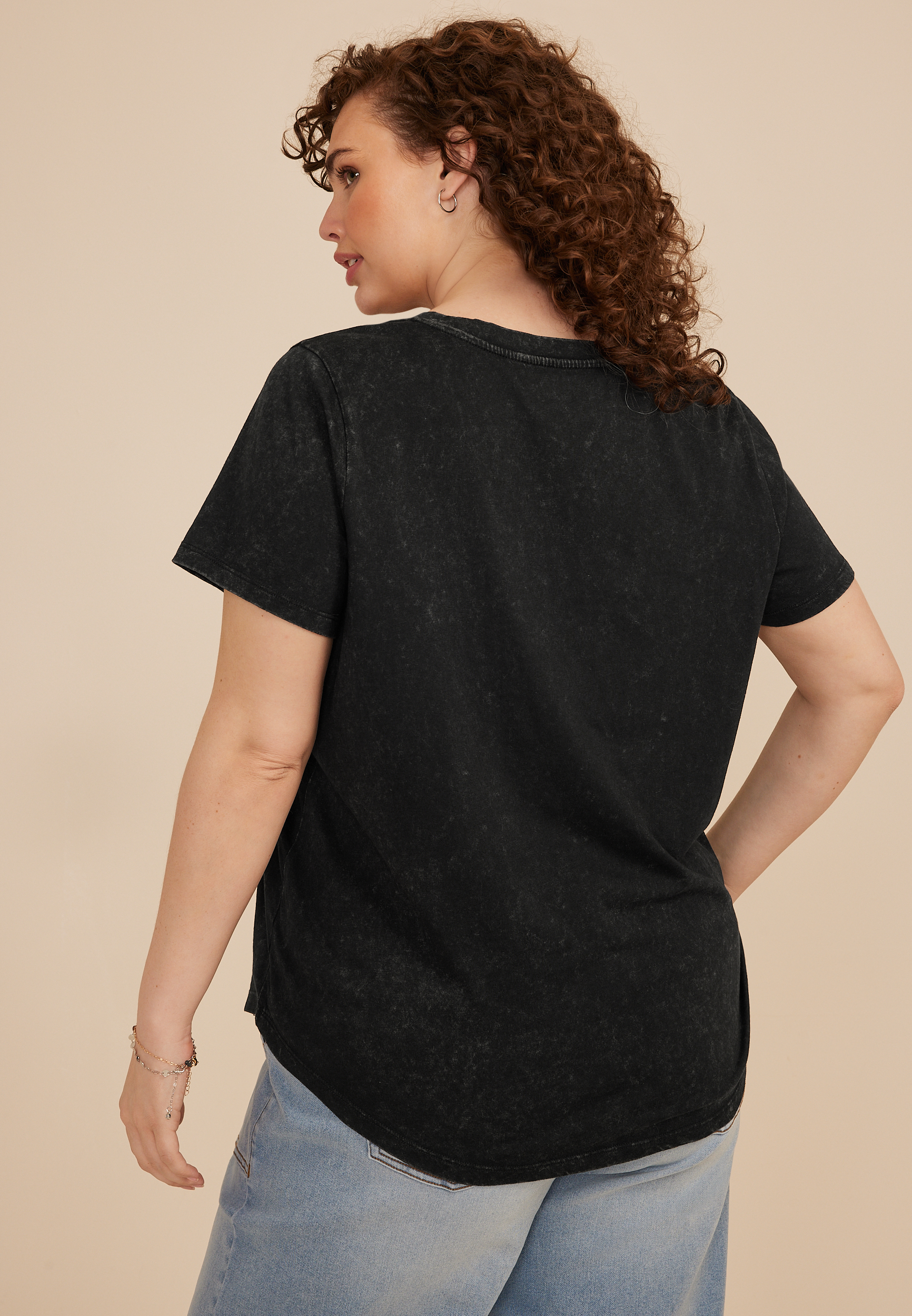Plus Size Sun Celestial Studded Classic Fit Graphic Tee, C106, large