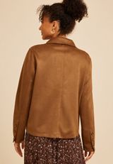 Faux Suede Pocket Jacket, C126, small