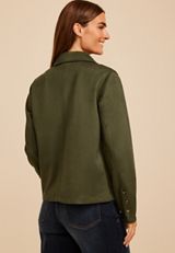 Faux Suede Pocket Jacket, C186, small