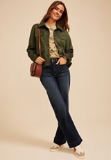 Faux Suede Pocket Jacket, C186, small