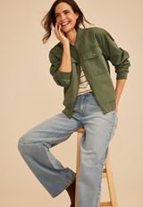 Twill Bomber Jacket, C1374, small