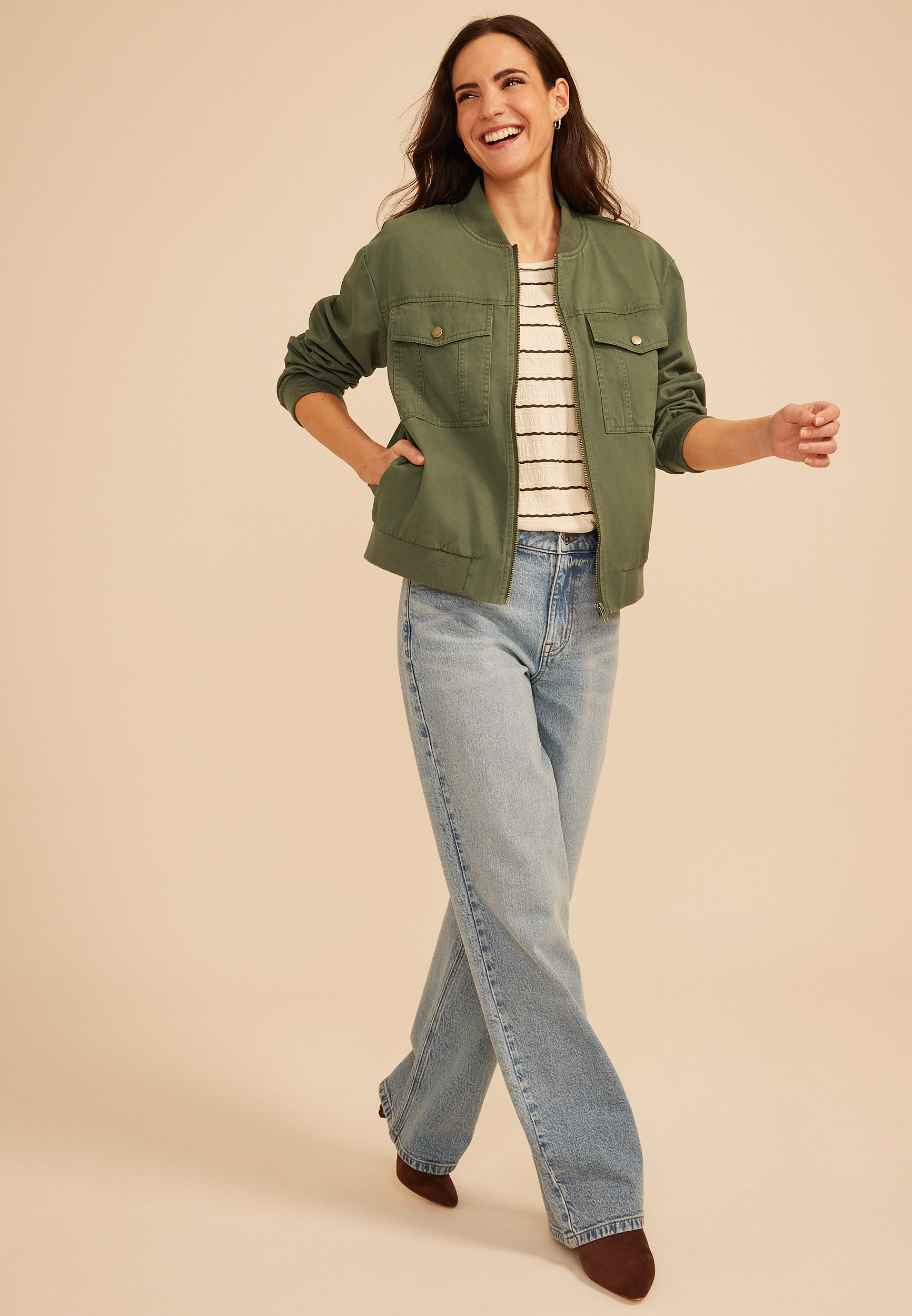 Twill Bomber Jacket, C1374, large