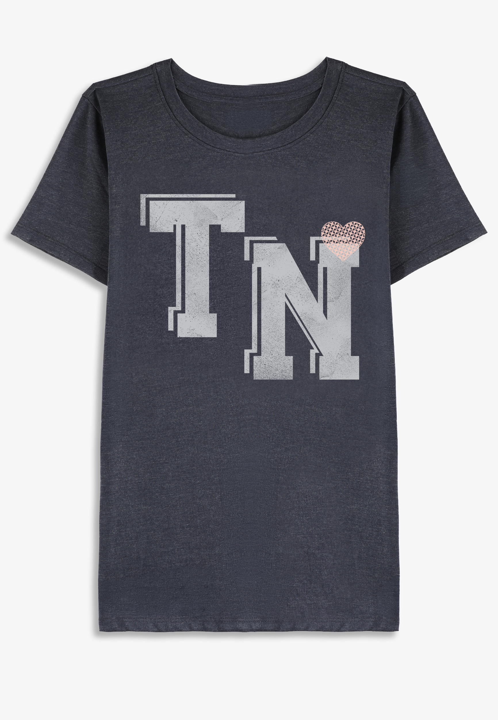 Plus State Varsity Embroidered Heart Classic Graphic Tee