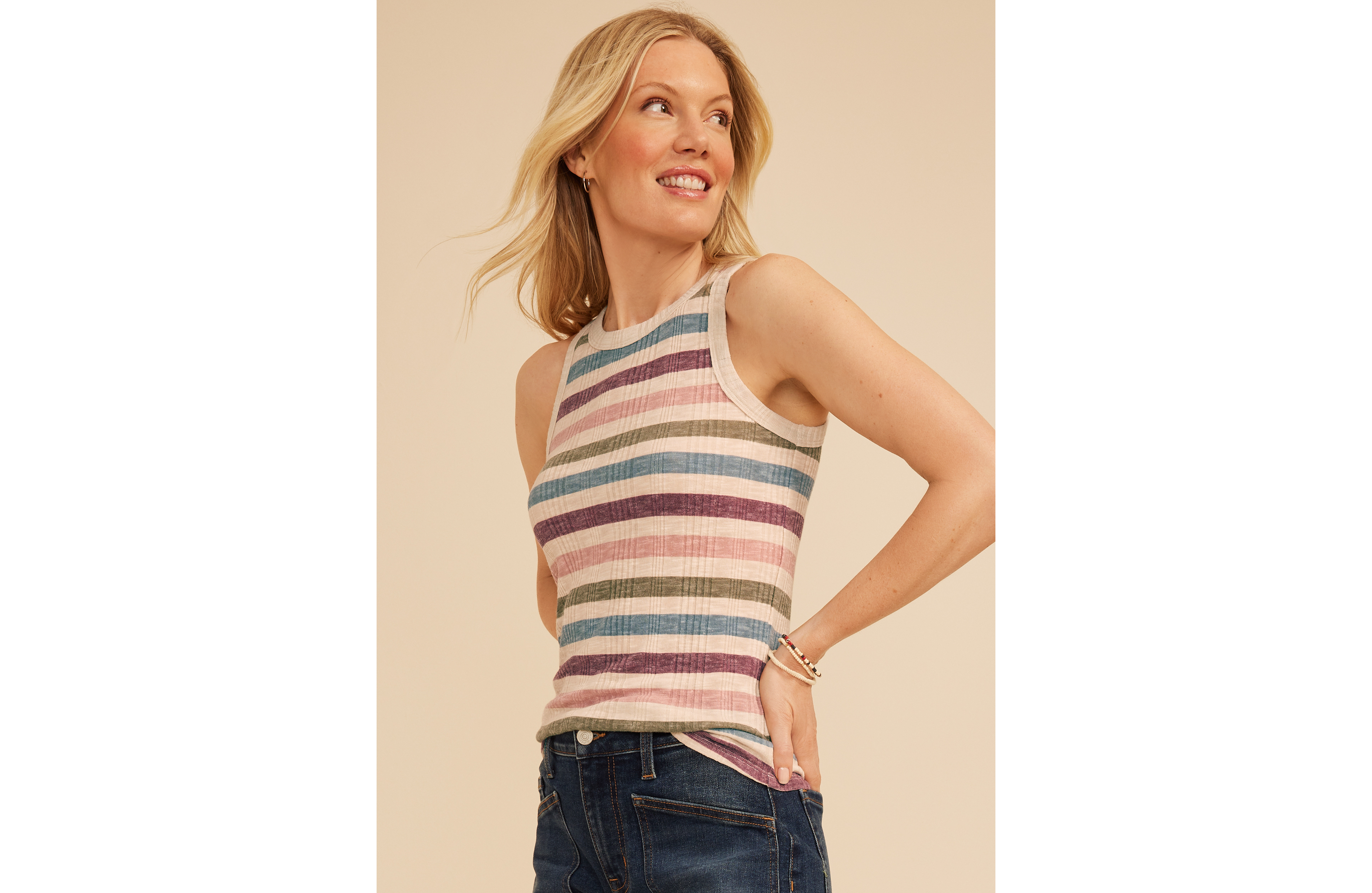 24/7 Variegated Stripe Highline Tank Top
