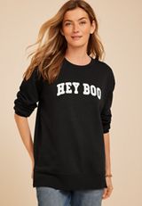 Willowsoft Hey Boo Sweatshirt, C106, small