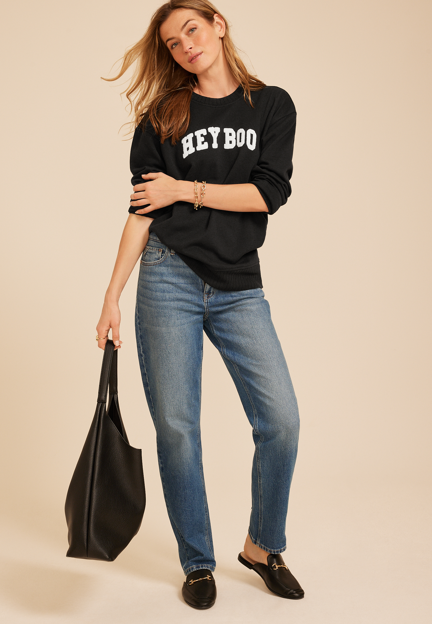 Willowsoft Hey Boo Sweatshirt, C106, large