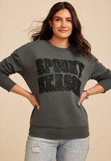 Spooky Season Lace Sweatshirt, C4033, small