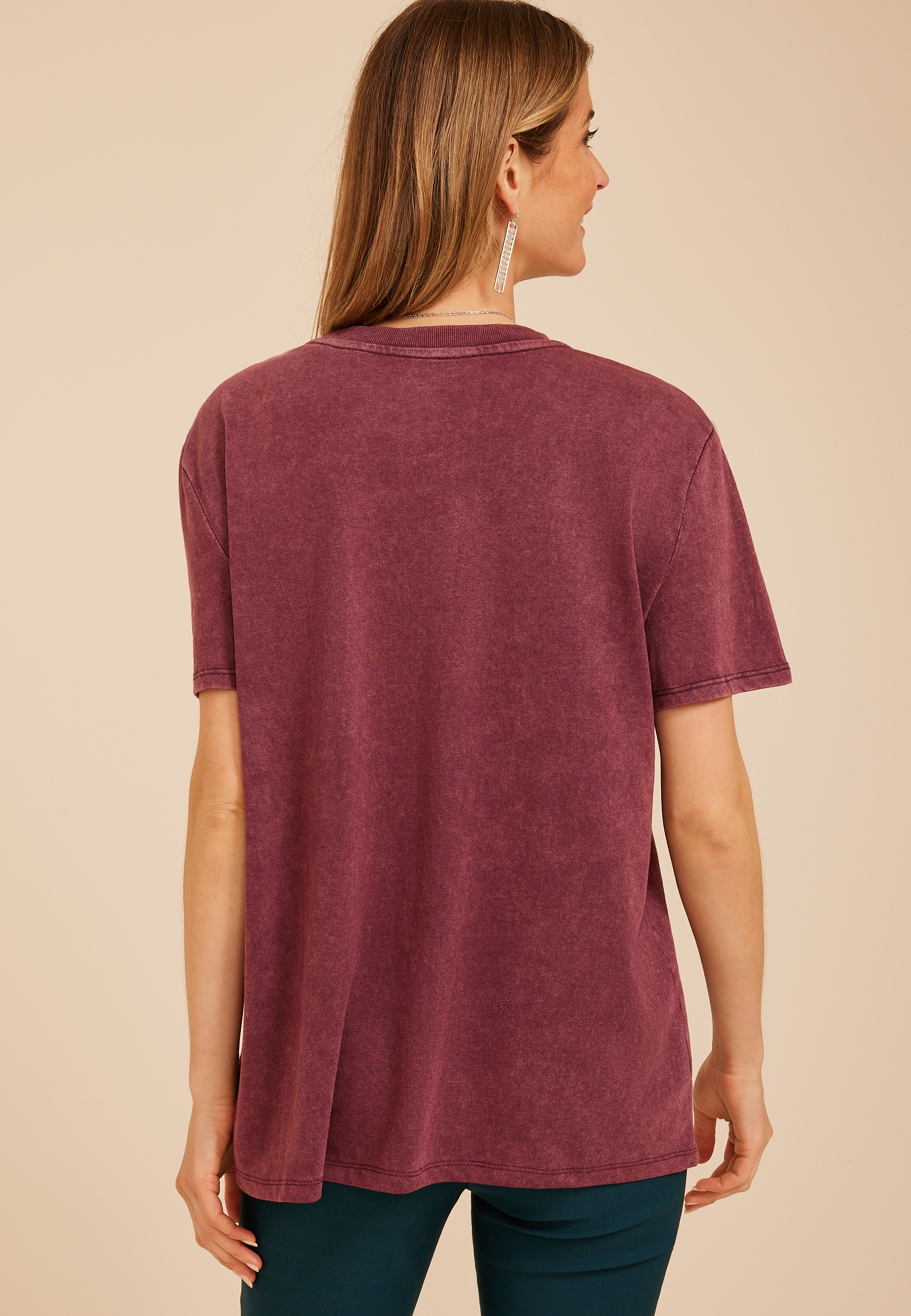 Spellbound Floral Oversized Fit Graphic Tee, C7923, large