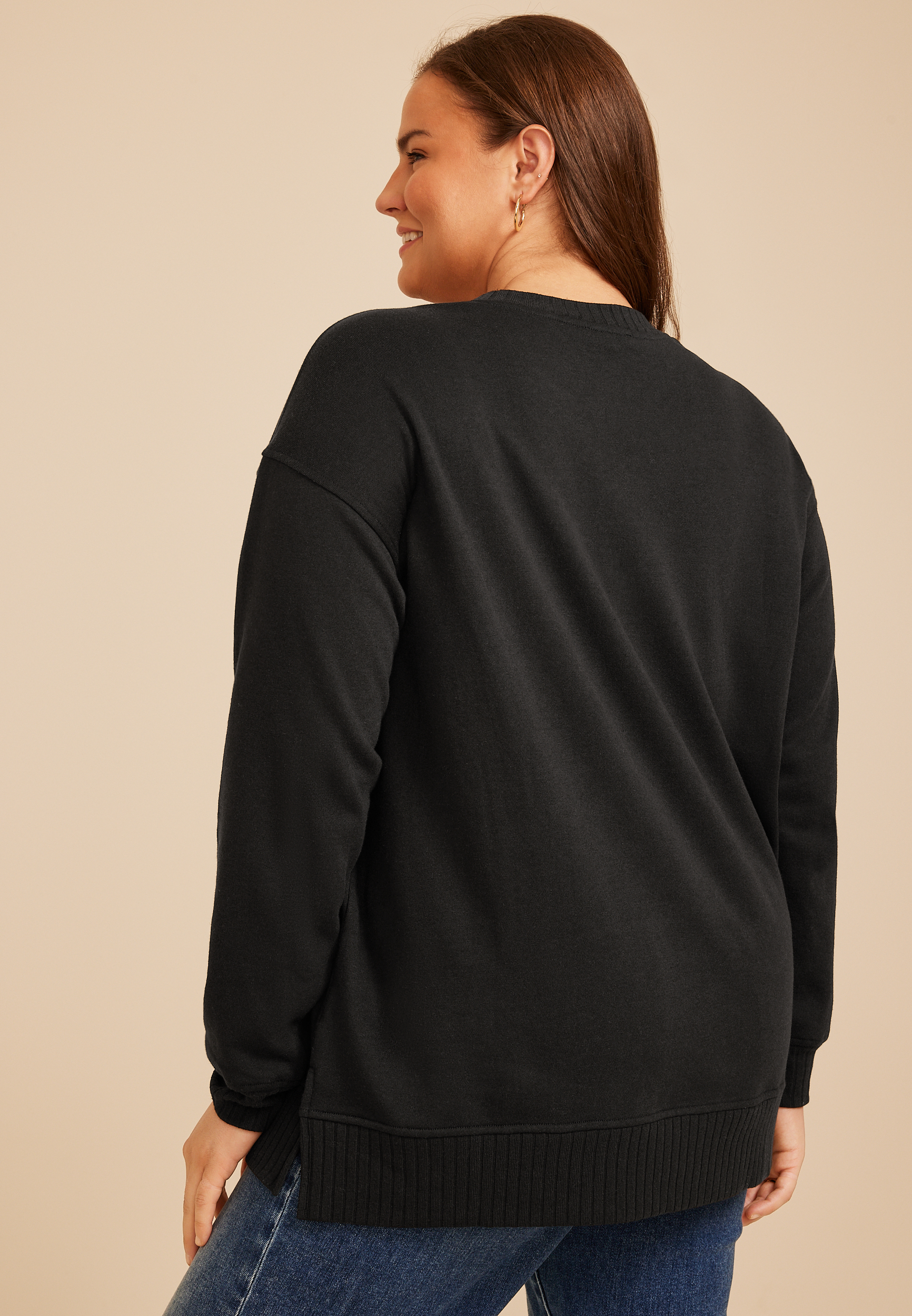 Plus Size Willowsoft Hey Boo Sweatshirt, C106, large