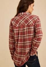 Cabin Plaid Button Down Shirt, C5729, small