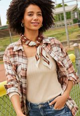Cabin Plaid Button Down Shirt, C1246, small