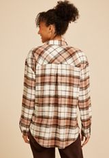 Cabin Plaid Button Down Shirt, C1246, small