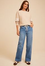 m jeans by maurices&trade; High Rise Soft Pull On Wide Leg Jean, C3337, small