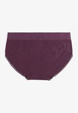 True Stretch Seamless Gingham Bikini Panty, POTENT PURPLE, small