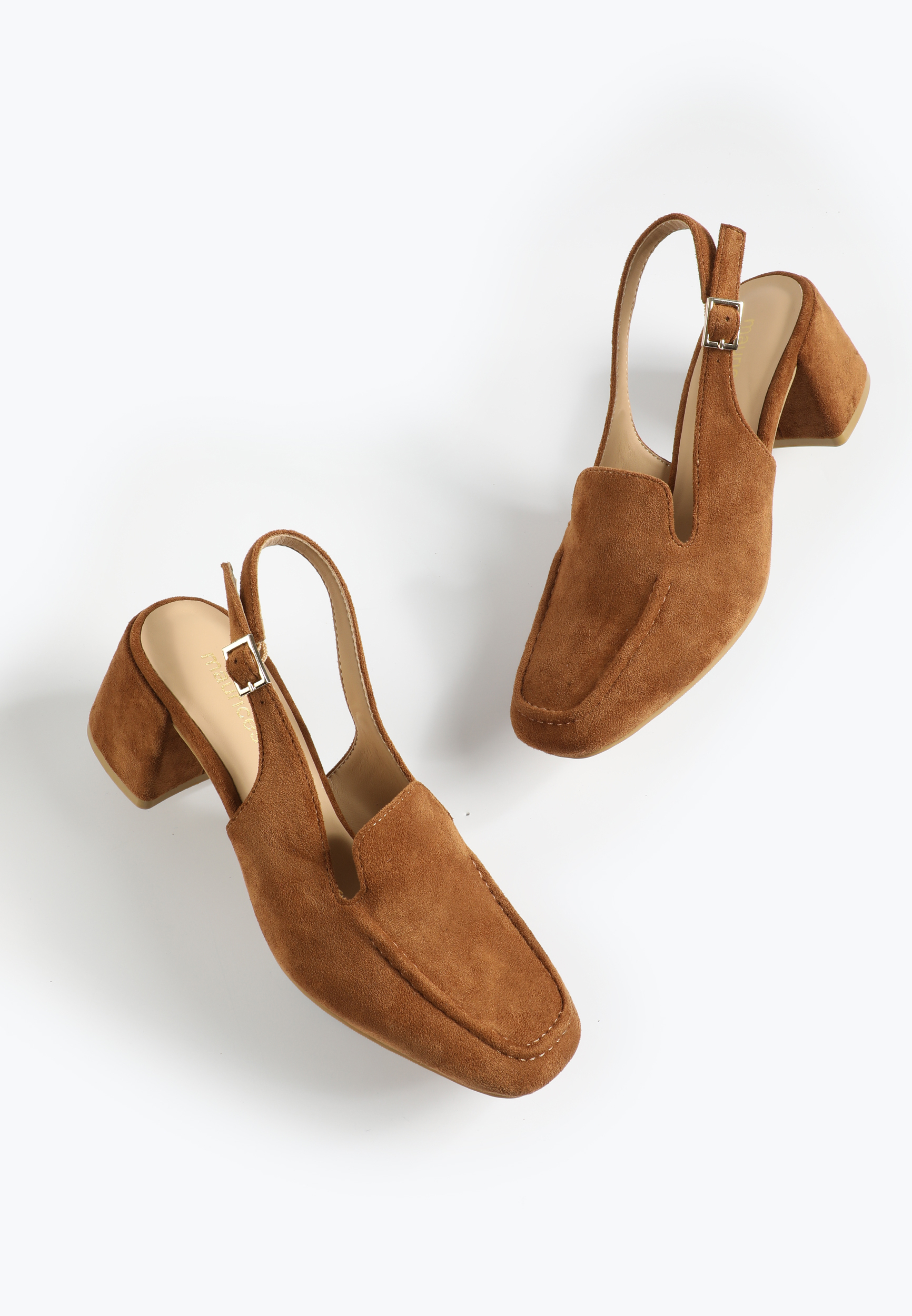 Supercush Faux Suede Slingback Block Heel, C1144, large