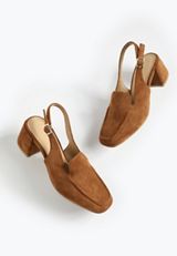 Supercush Faux Suede Slingback Block Heel, C1144, small