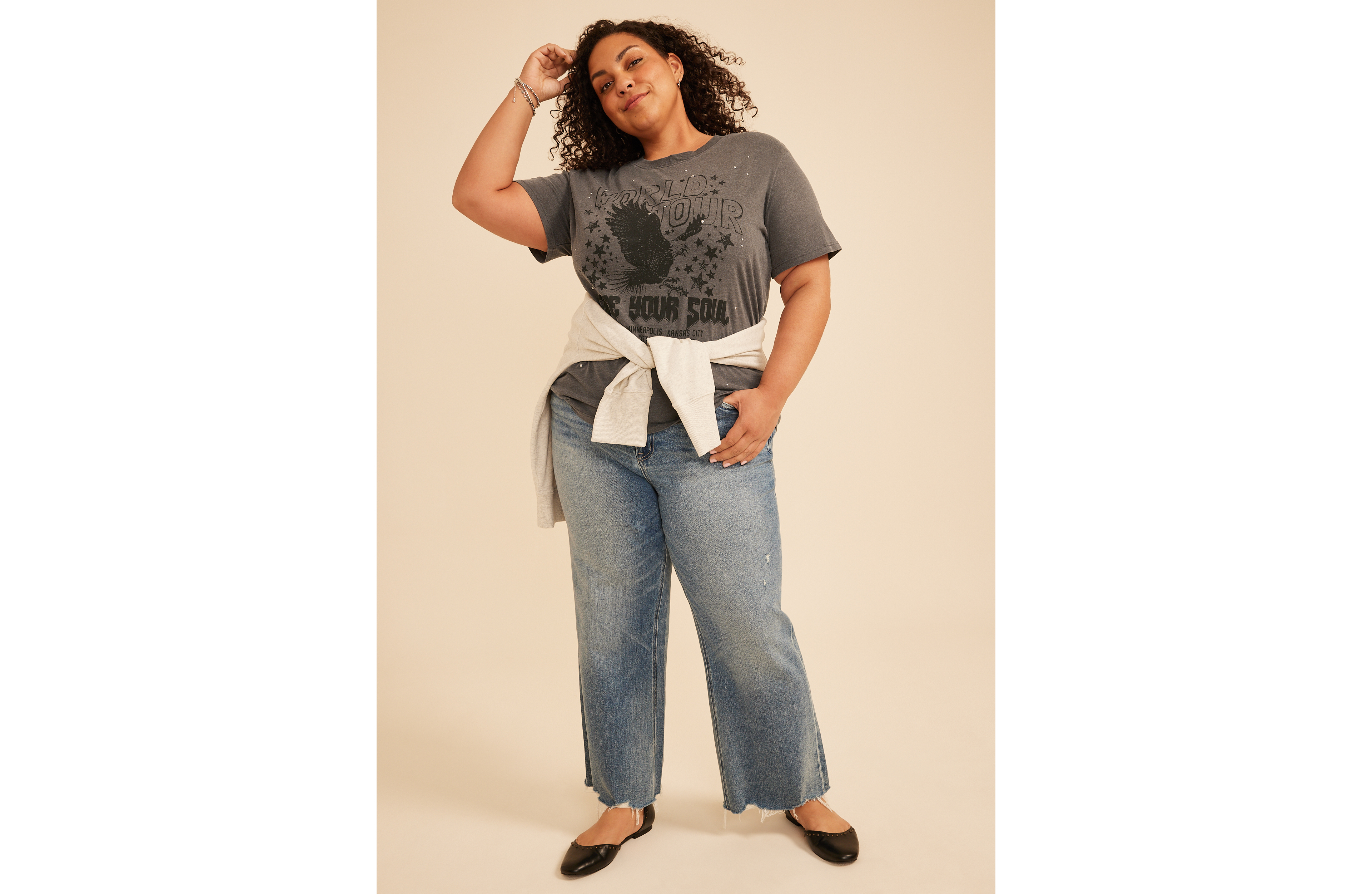 Plus World Tour Free Your Soul Vintage Fit Graphic Tee