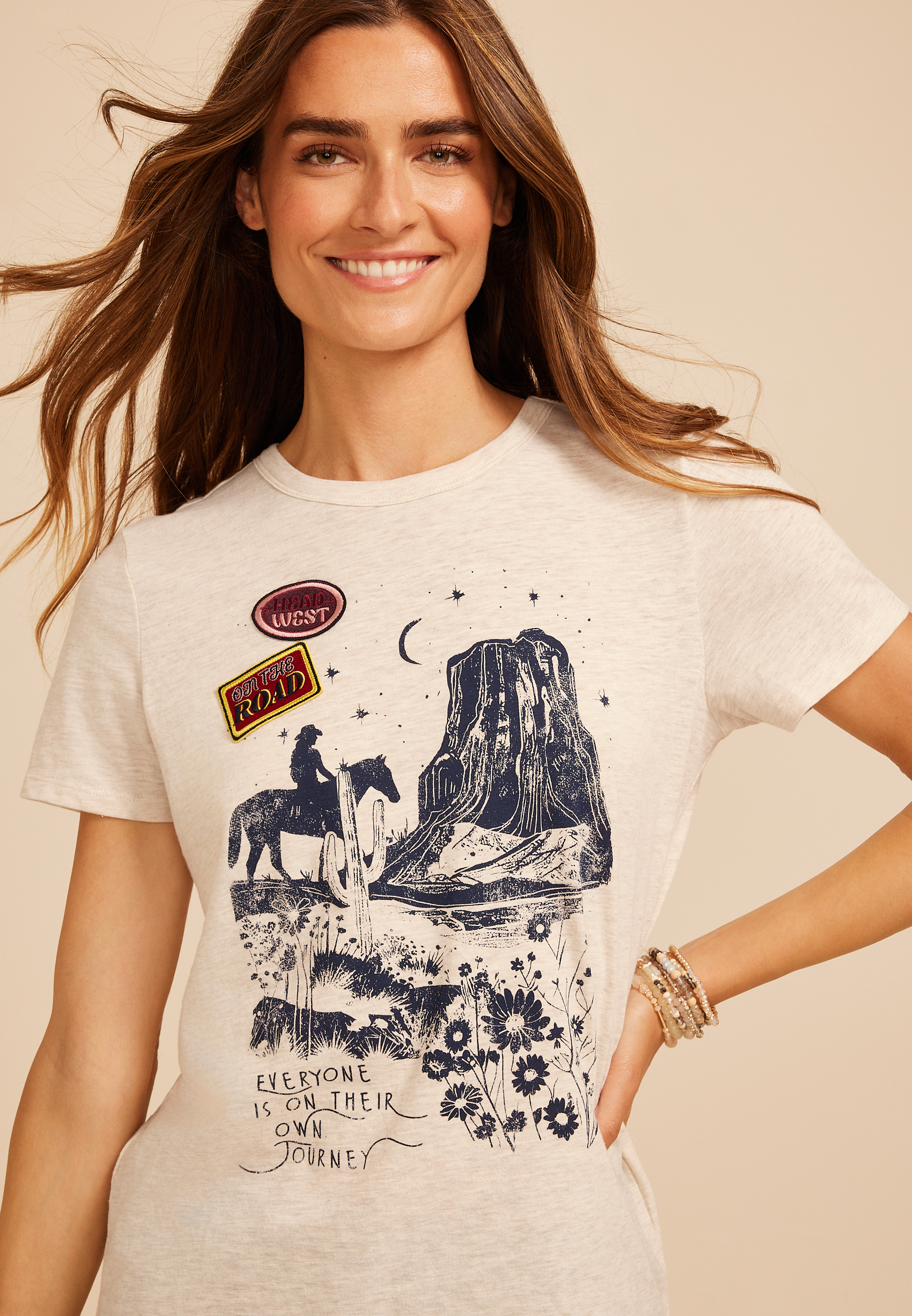 Own Journey Western Classic Fit Graphic Tee