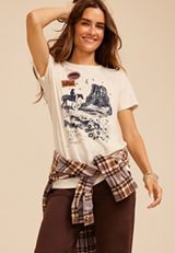 Own Journey Western Classic Fit Graphic Tee, C3363, small