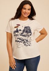 Plus Size Own Journey Western Classic Fit Graphic Tee, C3363, small