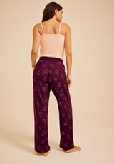 Halloween Purple Ghost Wide Leg Pajama Pant, C9028, small