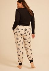 Plus Size Halloween Black Cat Hacci Jogger Pajama Pant, C3986, small